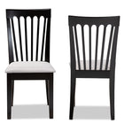 Baxton Studio Minette Modern and Contemporary Gray Fabric Upholstered and Espresso Brown Finished Wood 2-Piece Dining Chair Set