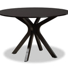 Baxton Studio Sanne Modern and Contemporary Sand Fabric Upholstered and Dark Brown Finished Wood 7-Piece Dining Set