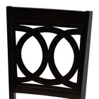 Baxton Studio Lenoir Modern and Contemporary Sand Fabric Upholstered Espresso Brown Finished Wood 2-Piece Dining Chair Set Set