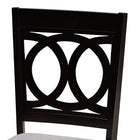 Baxton Studio Lenoir Modern and Contemporary Grey Fabric Upholstered Espresso Brown Finished Wood 7-Piece Dining Set
