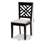 Baxton Studio Caron Modern and Contemporary Grey Fabric Upholstered Espresso Brown Finished Wood 2-Piece Dining Chair Set Set