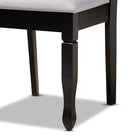 Baxton Studio Reneau Modern and Contemporary Grey Fabric Upholstered Espresso Brown Finished Wood 7-Piece Dining Set
