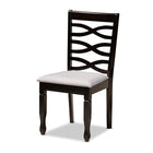 Baxton Studio Mila Modern and Contemporary Grey Fabric Upholstered and Dark Brown Finished Wood 7-Piece Dining Set