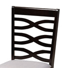 Baxton Studio Mila Modern and Contemporary Grey Fabric Upholstered and Dark Brown Finished Wood 7-Piece Dining Set