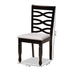 Baxton Studio Lanier Modern and Contemporary Grey Fabric Upholstered Espresso Brown Finished Wood 2-Piece Dining Chair Set