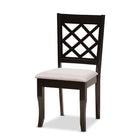 Baxton Studio Verner Modern and Contemporary Grey Fabric Upholstered and Dark Brown Finished Wood  7-Piece Dining Set