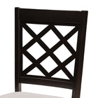 Baxton Studio Verner Modern and Contemporary Grey Fabric Upholstered and Dark Brown Finished Wood  7-Piece Dining Set
