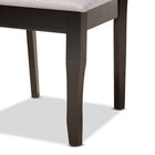 Baxton Studio Verner Modern and Contemporary Grey Fabric Upholstered and Dark Brown Finished Wood  7-Piece Dining Set