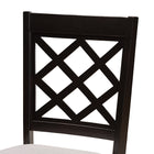 Baxton Studio Verner Modern and Contemporary Grey Fabric Upholstered and Dark Brown Finished Wood 2-Piece Dining Chair Set