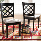 Baxton Studio Verner Modern and Contemporary Grey Fabric Upholstered and Dark Brown Finished Wood 2-Piece Dining Chair Set