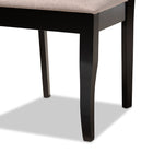Baxton Studio Mael Modern and Contemporary Sand Fabric Upholstered and Espresso Brown Finished Wood 2-Piece Dining Chair Set