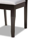 Baxton Studio Elena Modern and Contemporary Grey Fabric Upholstered and Dark Brown Finished Wood 7-Piece Dining Set