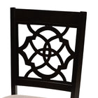 Baxton Studio Renaud Modern and Contemporary Sand Fabric Upholstered and Dark Brown Finished Wood 7-Piece Dining Set