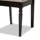 Baxton Studio Renaud Modern and Contemporary Sand Fabric Upholstered and Dark Brown Finished Wood 7-Piece Dining Set