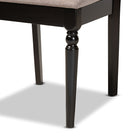 Baxton Studio Renaud Modern and Contemporary Sand Fabric Upholstered and Espresso Brown Finished Wood 2-Piece Dining Chair Set Set