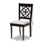 Baxton Studio Renaud Modern and Contemporary Grey Fabric Upholstered and Dark Brown Finished Wood 2-Piece Dining Chair Set