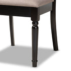 Baxton Studio Lucie Modern and Contemporary Sand Fabric Upholstered and Espresso Brown Finished Wood 2-Piece Dining Chair Set Set