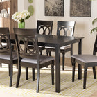 Baxton Studio Lucie Modern and Contemporary Grey Fabric Upholstered and Dark Brown Finished Wood 7-Piece Dining Set