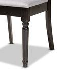 Baxton Studio Jessie Modern and Contemporary Grey Fabric Upholstered and Dark Brown Finished Wood 7-Piece Dining Set