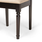 Baxton Studio Callie Modern and Contemporary Sand Fabric Upholstered and Dark Brown Finished Wood 7-Piece Dining Set