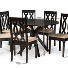 Baxton Studio Callie Modern and Contemporary Sand Fabric Upholstered and Dark Brown Finished Wood 7-Piece Dining Set