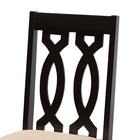 Baxton Studio Cherese Modern and Contemporary Sand Fabric Upholstered and Dark Brown Finished Wood 2-Piece Dining Chair Set