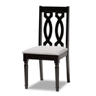 Baxton Studio Cherese Modern and Contemporary Grey Fabric Upholstered and Dark Brown Finished Wood 7-Piece Dining Set