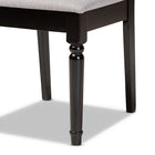 Baxton Studio Cherese Modern and Contemporary Grey Fabric Upholstered and Dark Brown Finished Wood 7-Piece Dining Set
