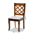 Baxton Studio Verner Modern and Contemporary Grey Fabric Upholstered Walnut Finished Wood 2-Piece Dining Chair Set