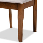 Baxton Studio Mael Modern and Contemporary Grey Fabric Upholstered and Walnut Brown Finished Wood 7-Piece Dining Set
