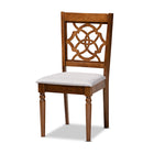 Baxton Studio Sadie Modern and Contemporary Grey Fabric Upholstered and Walnut Brown Finished Wood 7-Piece Dining Set