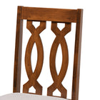 Baxton Studio Cherese Modern and Contemporary Grey Fabric Upholstered and Walnut Brown Finished Wood 7-Piece Dining Set