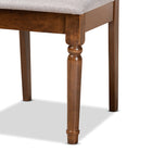 Baxton Studio Callie Modern and Contemporary Grey Fabric Upholstered and Walnut Brown Finished Wood 7-Piece Dining Set