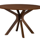 Baxton Studio Maya Modern Grey Fabric and Walnut Brown Finished Wood 7-Piece Dining Set