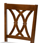 Baxton Studio Augustine Modern and Contemporary Grey Fabric Upholstered and Walnut Brown Finished Wood 2-Piece Dining Chair Set Set