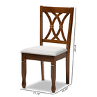 Baxton Studio Augustine Modern and Contemporary Grey Fabric Upholstered and Walnut Brown Finished Wood 2-Piece Dining Chair Set Set