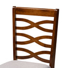 Baxton Studio Mila Modern and Contemporary Grey Fabric Upholstered and Walnut Brown Finished Wood 7-Piece Dining Set