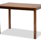 Baxton Studio Lanier Modern and Contemporary Grey Fabric Upholstered and Walnut Brown Finished Wood 5-Piece Dining Set