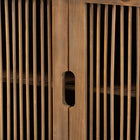Baxton Studio Clement Rustic Transitional Medium Oak Finished 2-Door Wood Spindle Accent Storage Cabinet