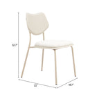 Zuo Zeal Dining Chair (Set of 4) Light Gray