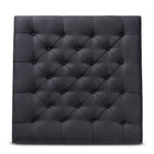 Baxton Studio Kelly Modern and Rustic Charcoal Linen Fabric Upholstered and Greywashed Wood Cocktail Ottoman