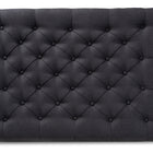 Baxton Studio Lindsey Modern and Rustic Charcoal Linen Fabric Upholstered and Greywashed Wood Cocktail Ottoman