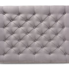 Baxton Studio Lindsey Modern and Rustic Grey Linen Fabric Upholstered and Greywashed Wood Cocktail Ottoman