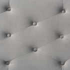 Baxton Studio Mabel Modern and Contemporary Transitional Grey Velvet Fabric Upholstered Silver Finished Storage Ottoman