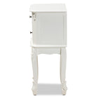 Baxton Studio Sophia Classic and Traditional French White Finished Wood 2-Drawer End Table