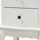 Baxton Studio Sophia Classic and Traditional French White Finished Wood 2-Drawer End Table