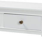 Baxton Studio Calvin Classic and Traditional French Farmhouse White Finished Wood 3-Drawer Entryway Console Table