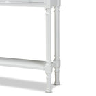Baxton Studio Calvin Classic and Traditional French Farmhouse White Finished Wood 3-Drawer Entryway Console Table
