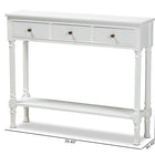 Baxton Studio Calvin Classic and Traditional French Farmhouse White Finished Wood 3-Drawer Entryway Console Table