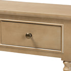 Baxton Studio Calvin Classic and Traditional French Farmhouse Oak Brown Finished Wood 3-Drawer Entryway Console Table